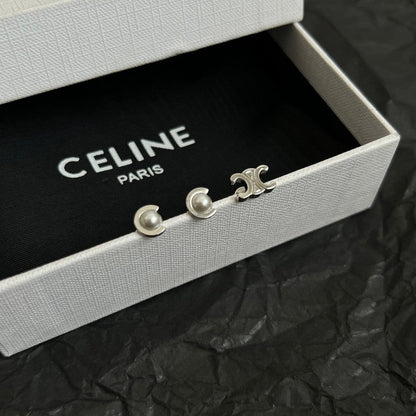 CE Pearl Gold Earrings