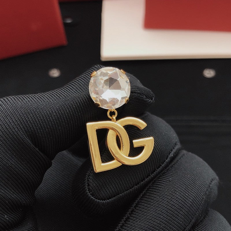 DG Crystal Gold Earrings