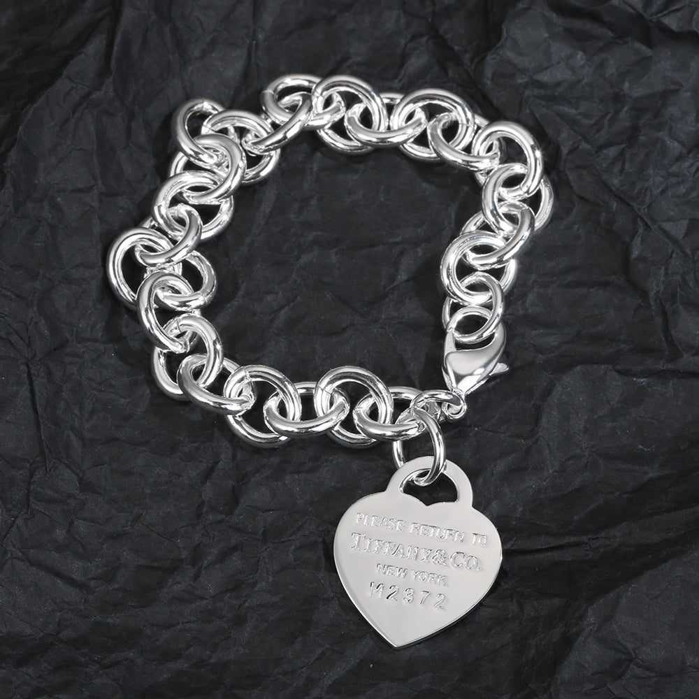 Tiff Heart Tag Bracelet