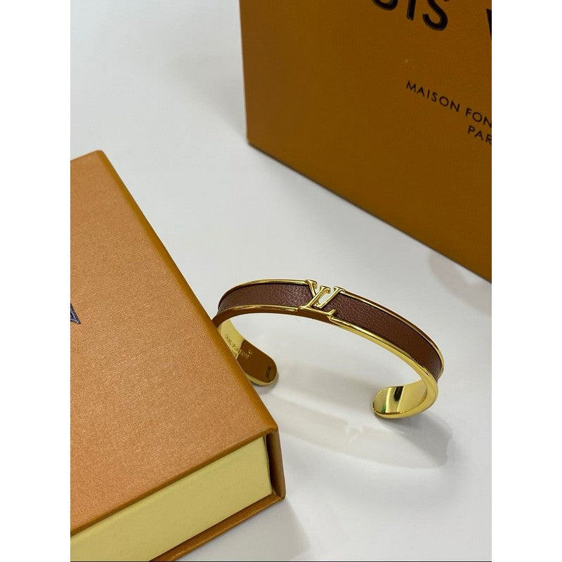 Louis Leather Gold Bracelet