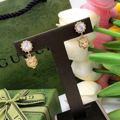 GG Tiger Drop Earrings