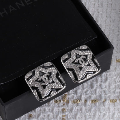 CC Black & White Diamond Earrings