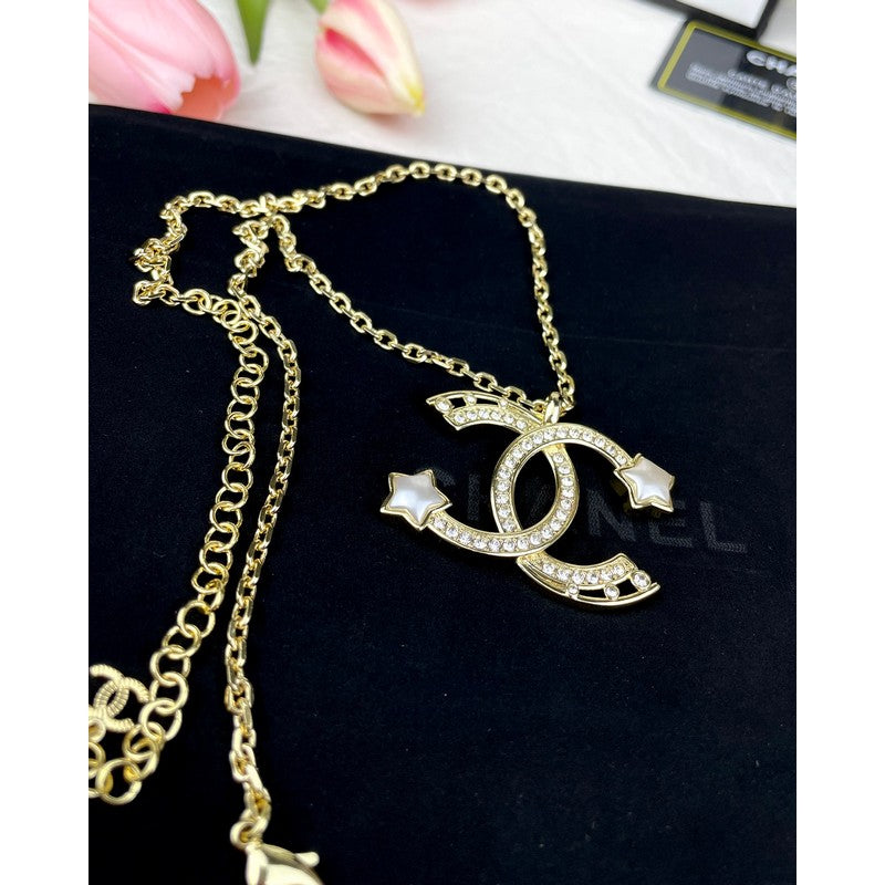 CC Big Star Gold Chain Necklace