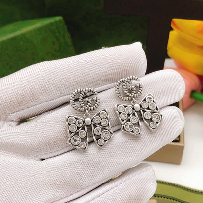 GG Diamond Butterfly Earrings
