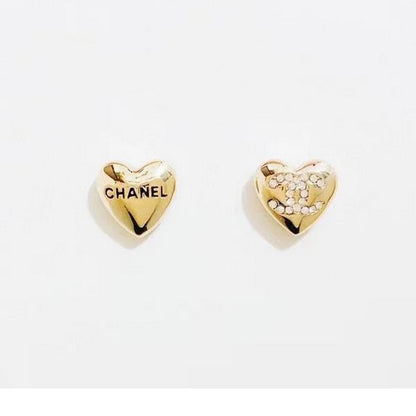 CC Diamond Heart Earrings