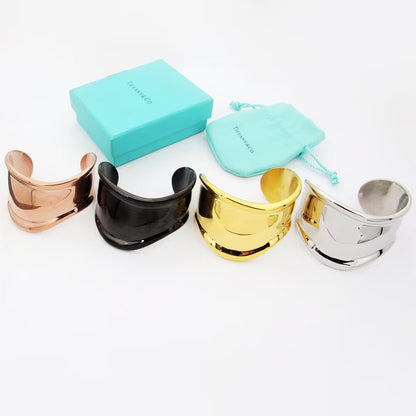 Tiff Elsa Peretti Small Bone Cuff Black Bracelet