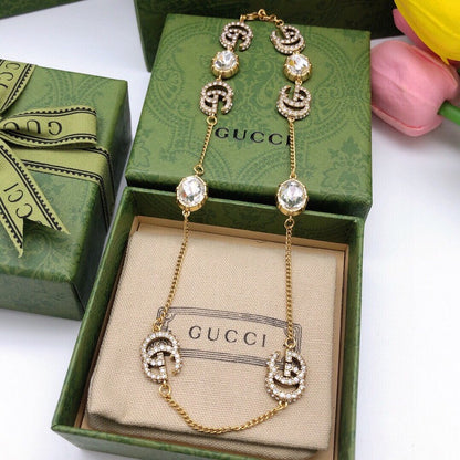 GG Pearl Gold Chain Necklace