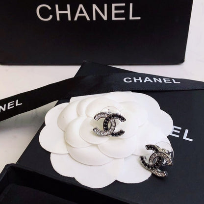 CC Black Gold Diamond Earrings