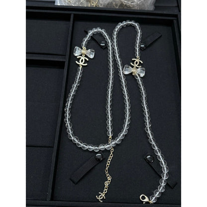CC Transparent Beads Long Necklace