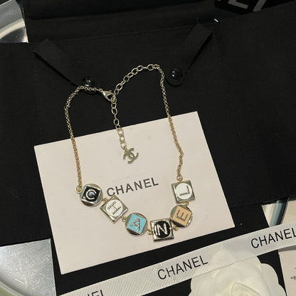 CC Color Logo Choker Necklace