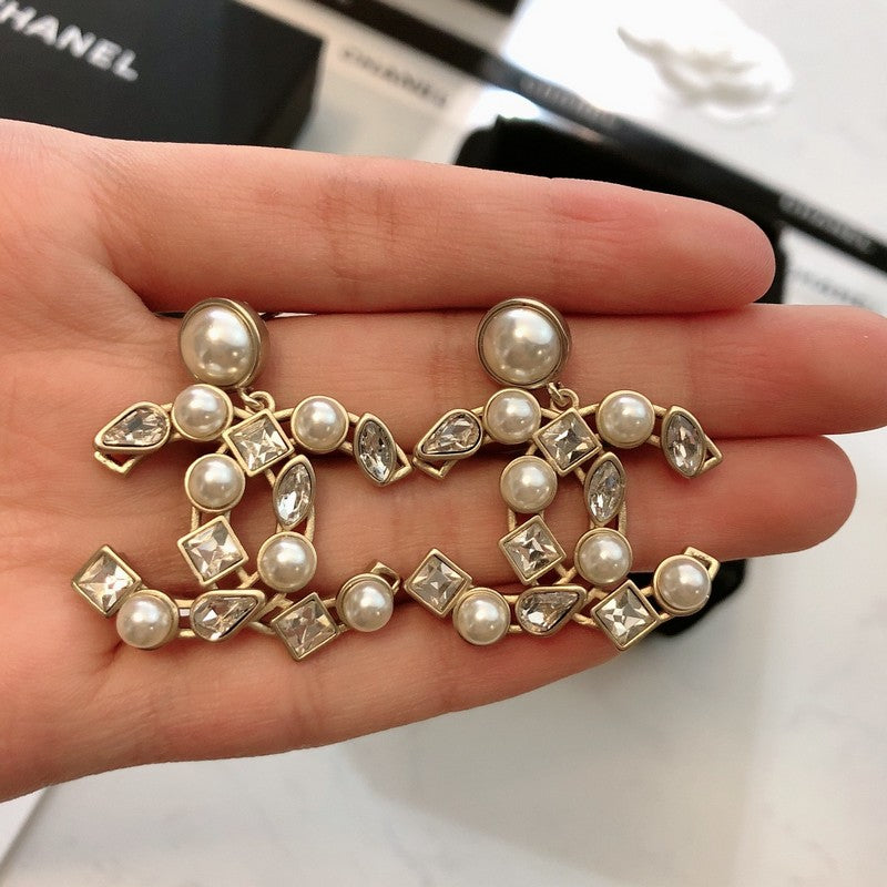 CC Pearl Gold Earrings
