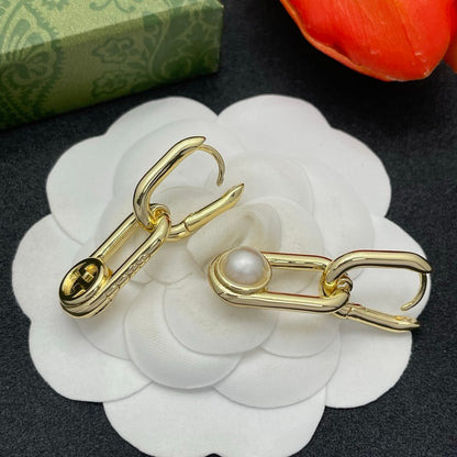 GG Pearl Link Earrings