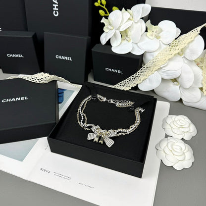 CC 25K Bow Tie Choker Necklace