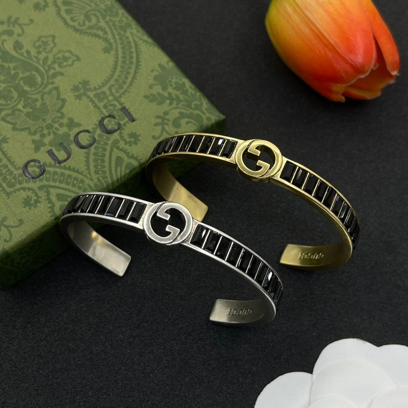 GG Black Crystal Gold Bracelet