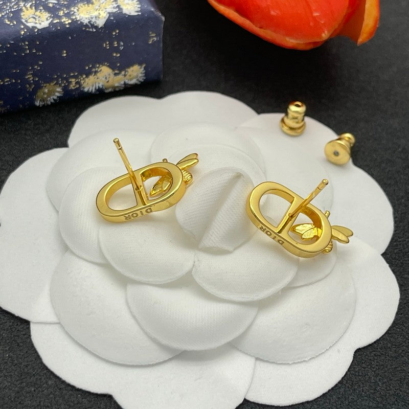 CD Bee Gold Earrings