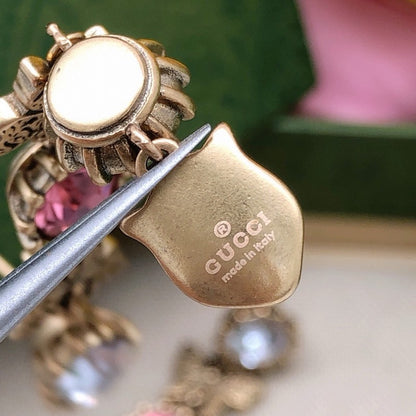 GG Color Crystal Long Earrings