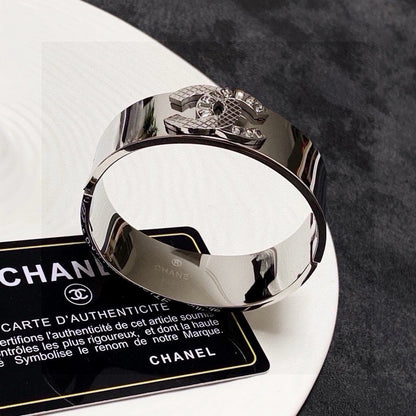 CC White Gold Cuff Bracelet