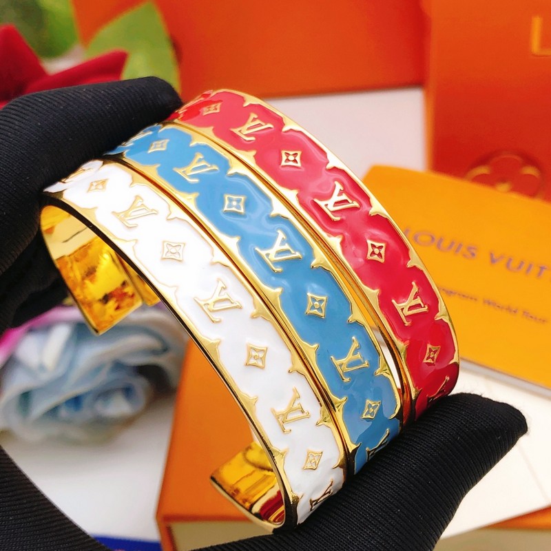 Louis Color Monogram Gold Bracelet