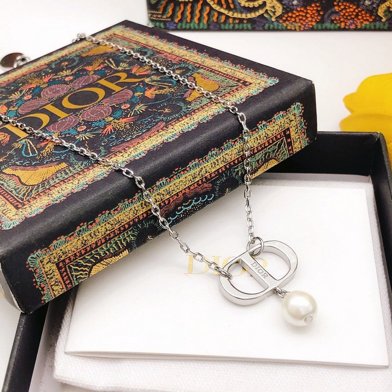 CD Petit Pearl Drop Necklace