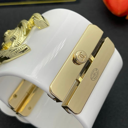 CC Gold White Resin Bracelet