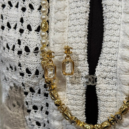 CC 26P Crystal Gold Earrings