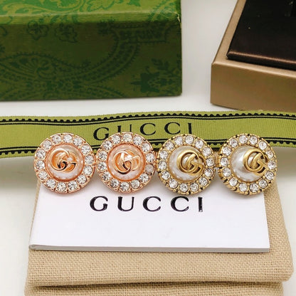 GG Pink & White Diamond Earrings