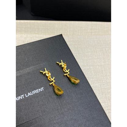 Saint Emerald Gold Earrings