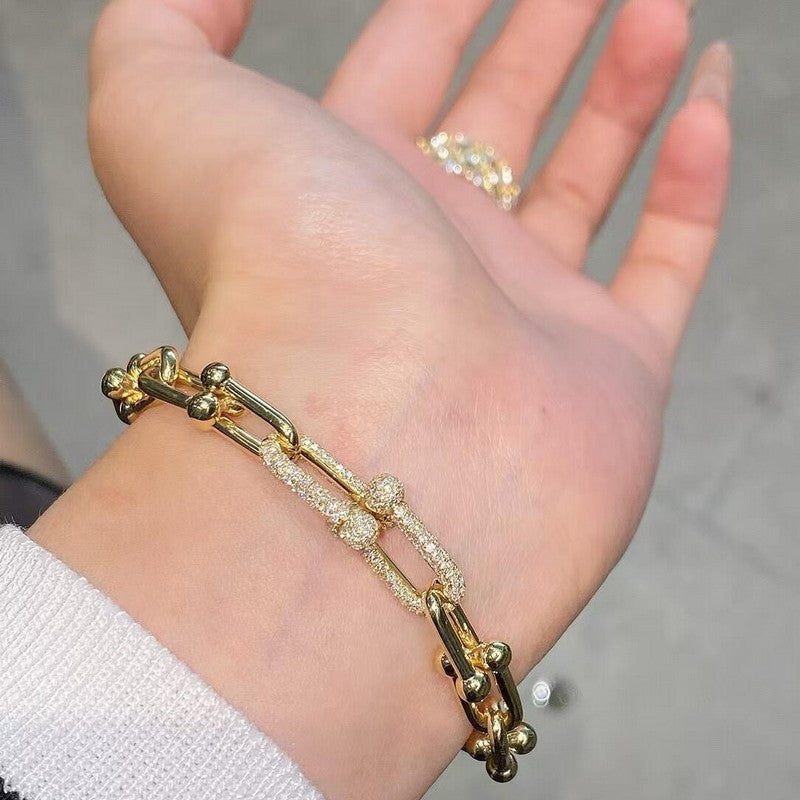 Tiff HardWear Diamond Gold Bracelet