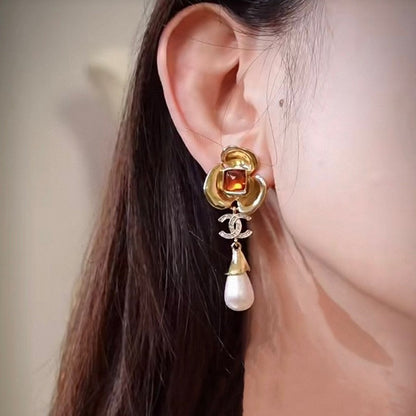 CC Camellia Pearl Earrings