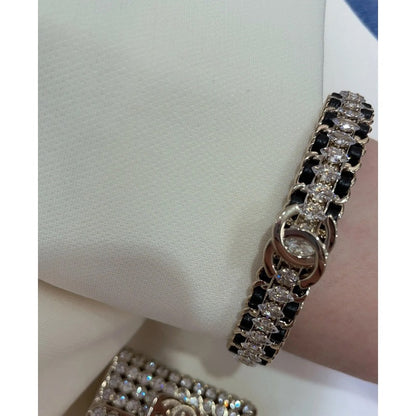 CC Crystal Leather Bracelet