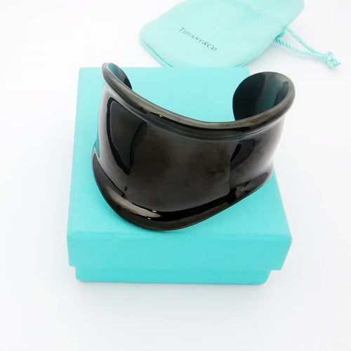 Tiff Elsa Peretti Small Bone Cuff Black Bracelet