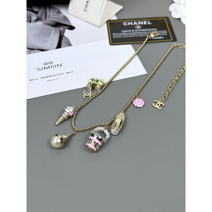 CC 26C Sailboat Enamel Gold Necklace