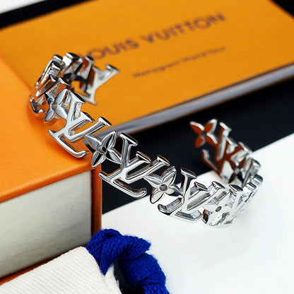 Louis Monogram White Gold Bracelet