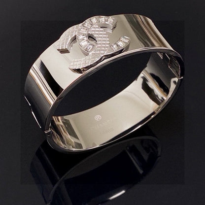 CC White Gold Cuff Bracelet