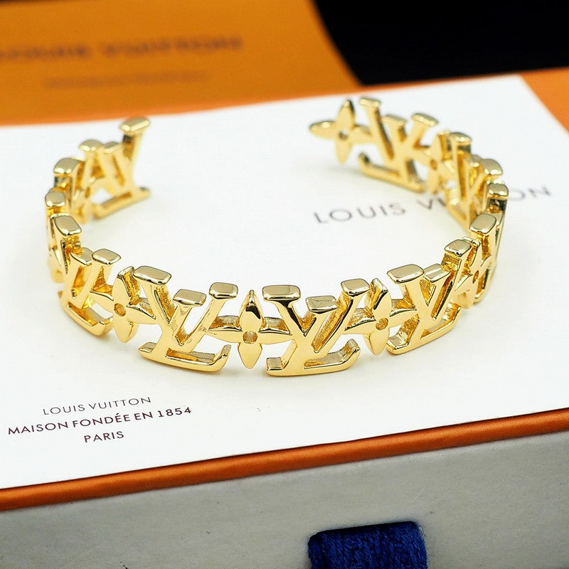 Louis Monogram White Gold Bracelet