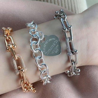 Tiff HardWear Diamond Gold Bracelet