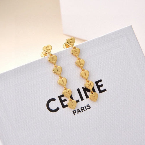 CE Triomphe Gold Long Earrings